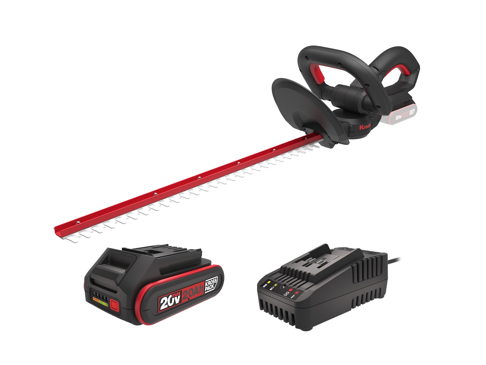 Startset KRESS KG254E.9 20V accu heggenschaar 52cm zwaardlengte