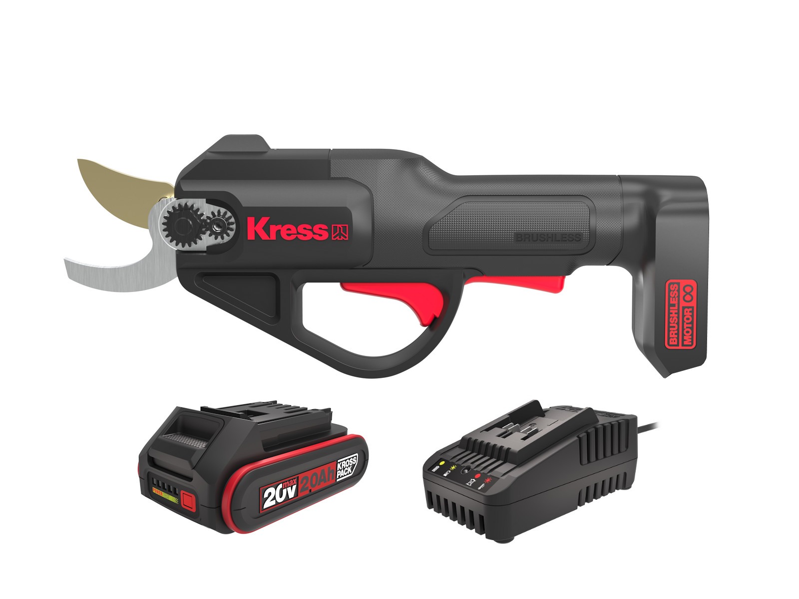 Startset KRESS KG340.9 20V accu snoeischaar (1x accu cadeau)