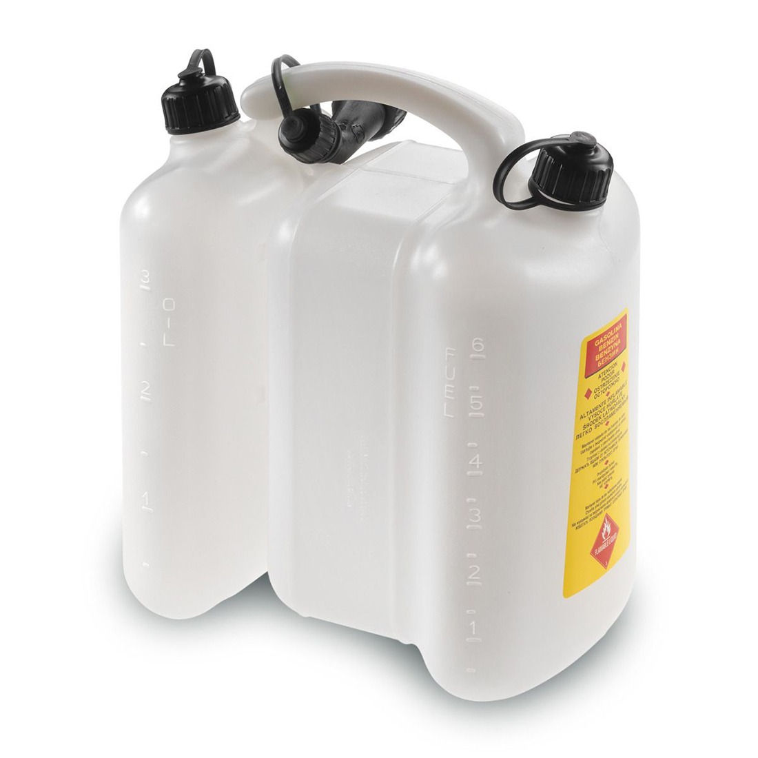 Tecomec dubbele brandstofkan inhoud 3 + 6 liter + etui