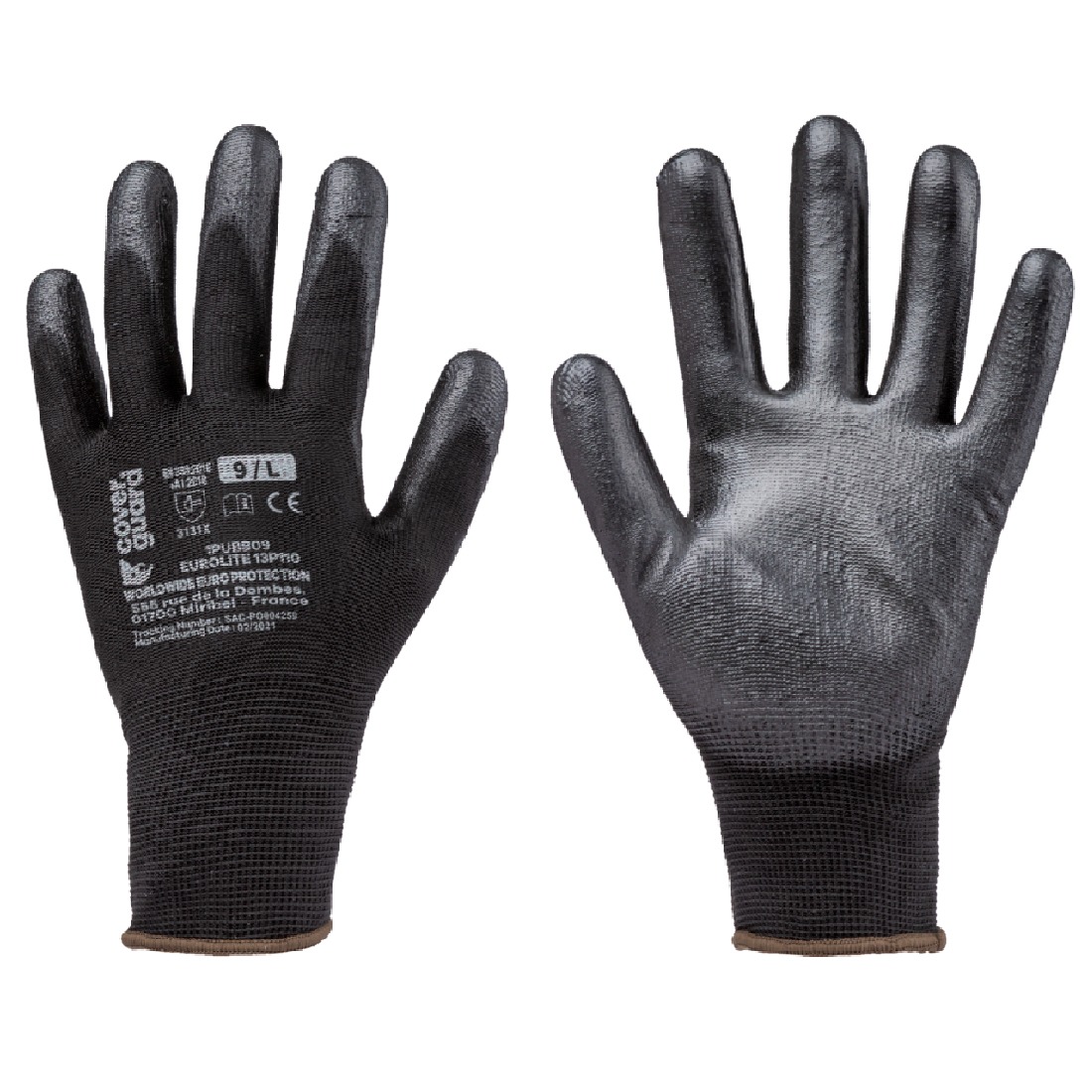 Werkhandschoenen EUROLITE met slijtvaste polyurethaanbekleding beschikbaar in maat M - L - XL