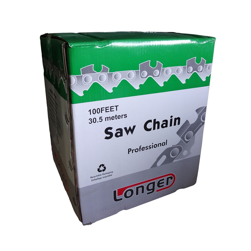 Longer D4-100FT zaagketting op rol .404" 2,0 mm 1480 drivelinks halfhaaks (Harvester)